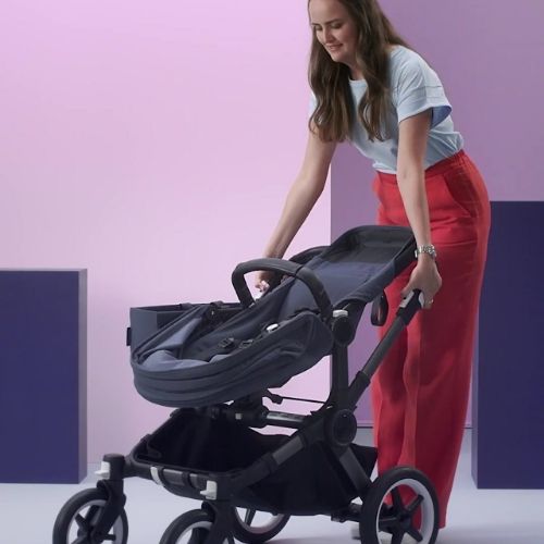 plegado en un solo paso del bugaboo gemelar facil y compacto